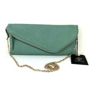 Moda Luxe Asymmetrical Vegan Leather Clutch